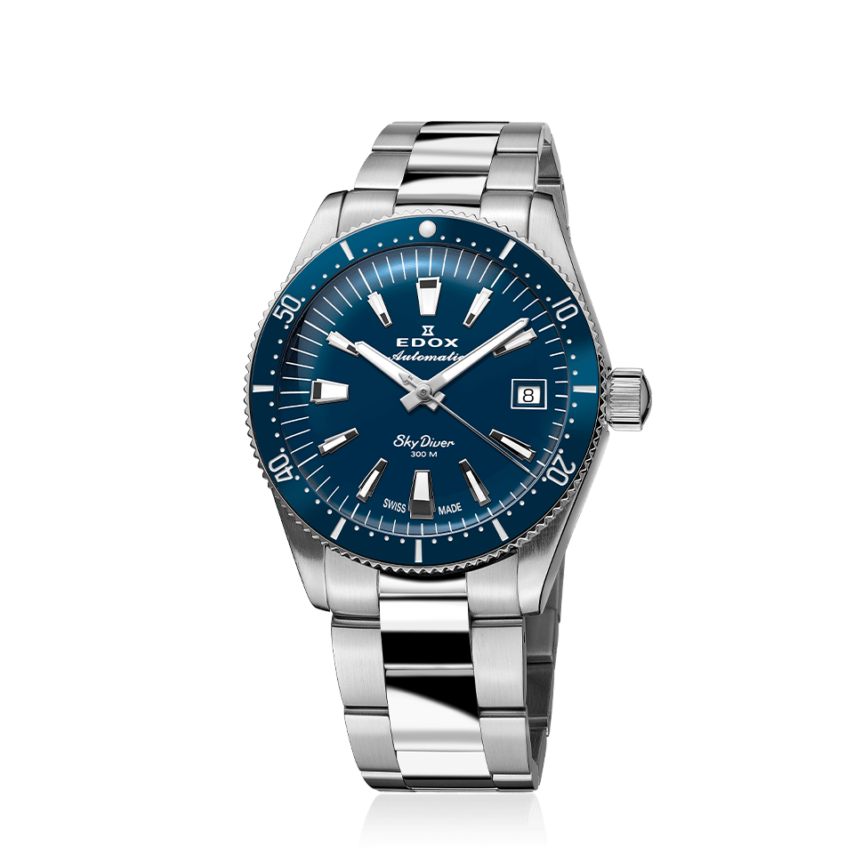 EDOX SWISS MADE 80131-3BUM-BUIN SKYDIVER 38 DATE AUTOMATIC