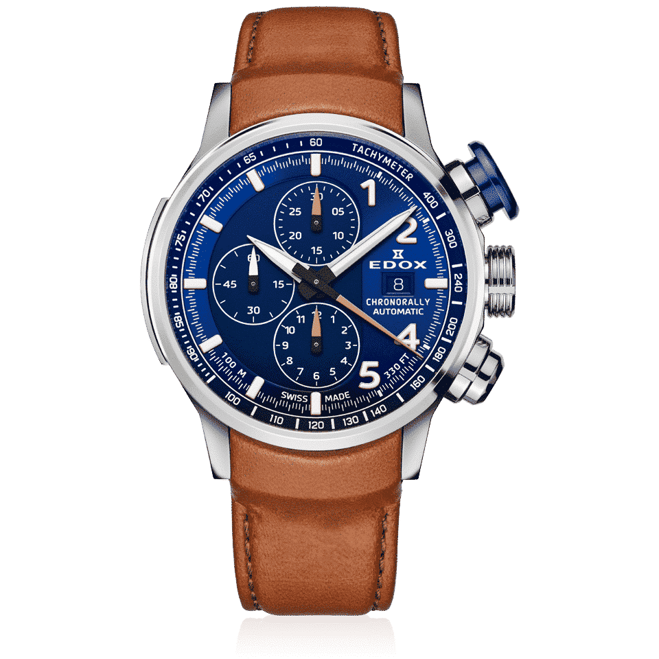 EDOX SWISS MADE 01129-TBUCBR-BUBR CHRONORALLY AUTOMATIC