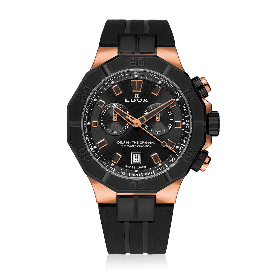 EDOX SWISS MADE 10113-37RNCA-NIR DELFIN THE ORIGINAL CHRONOGRAPH