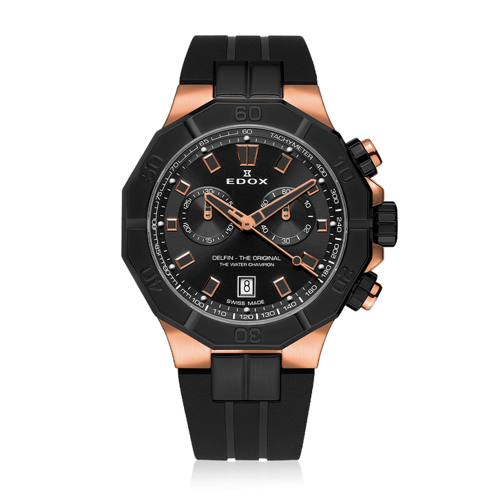 EDOX SWISS MADE 10113-37RNCA-NIR DELFIN THE ORIGINAL CHRONOGRAPH