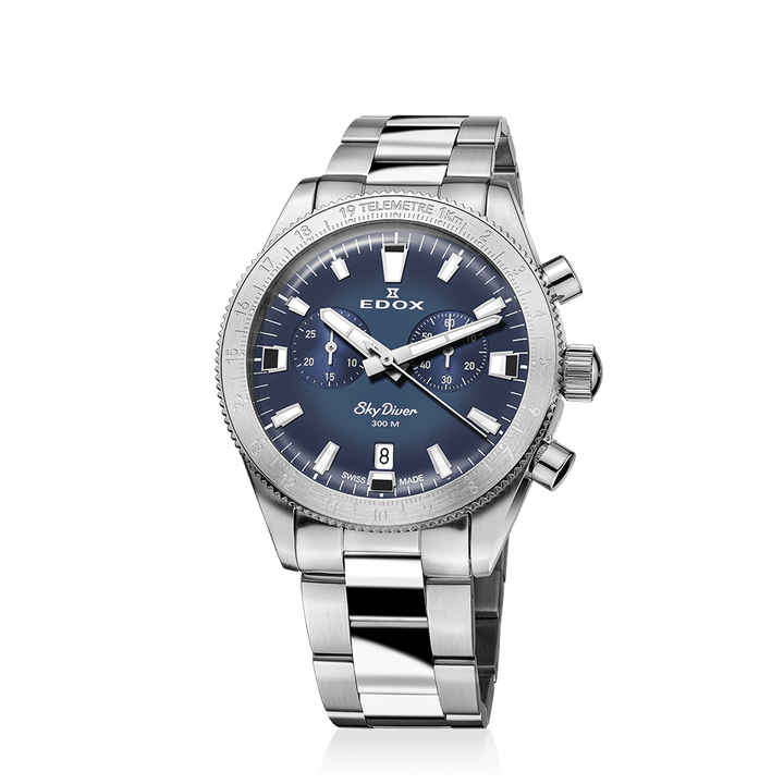 EDOX SWISS MADE 10116-3-BUIDN SKYDIVER CHRONOGRAPH LIMITED EDITION