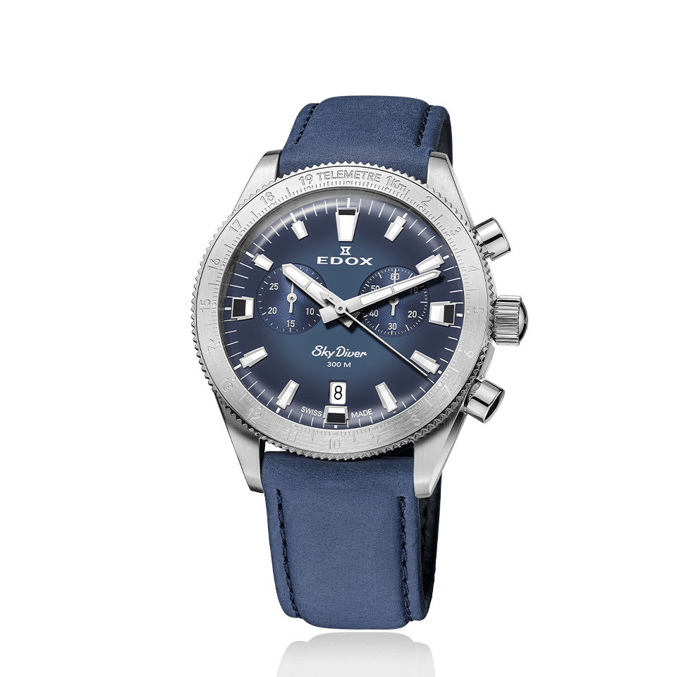 EDOX SWISS MADE 10116-3-BUIDN SKYDIVER CHRONOGRAPH LIMITED EDITION
