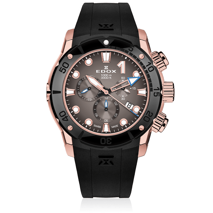 EDOX SWISS MADE 10242-TINRCA-BRDR CO-1 CHRONOGRAPH