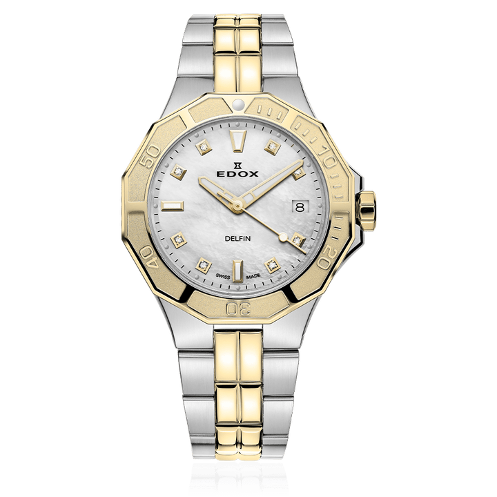 EDOX SWISS MADE 53020-357JC-NADD DELFIN THE ORIGINAL DIVER DATE LADY