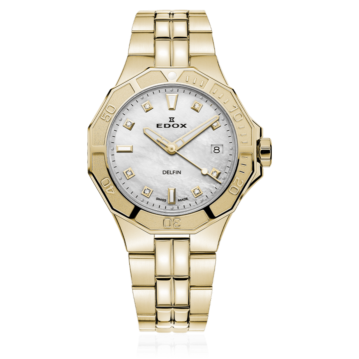 EDOX SWISS MADE 53020-37JM-NADD DELFIN THE ORIGINAL DIVER DATE LADY
