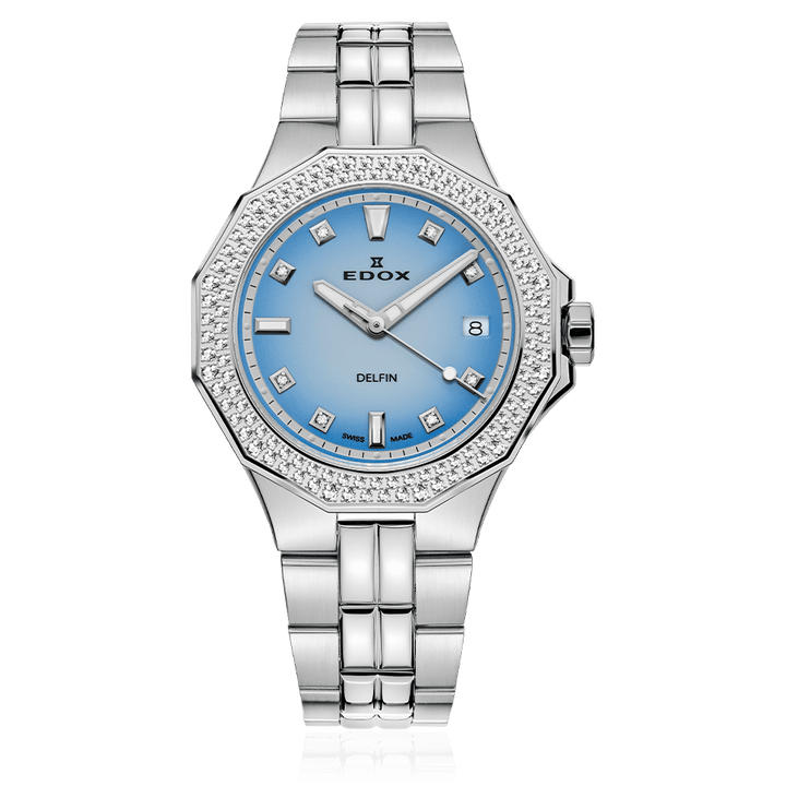 EDOX SWISS MADE 53020-3D120M-BUCND DELFIN THE ORIGINAL DIVER DATE LADY