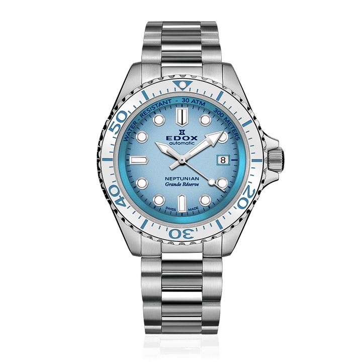 EDOX SWISS MADE 80801-3BBUM-BUCDN NEPTUNIAN GRANDE RÉSERVE DATE AUTOMATIC