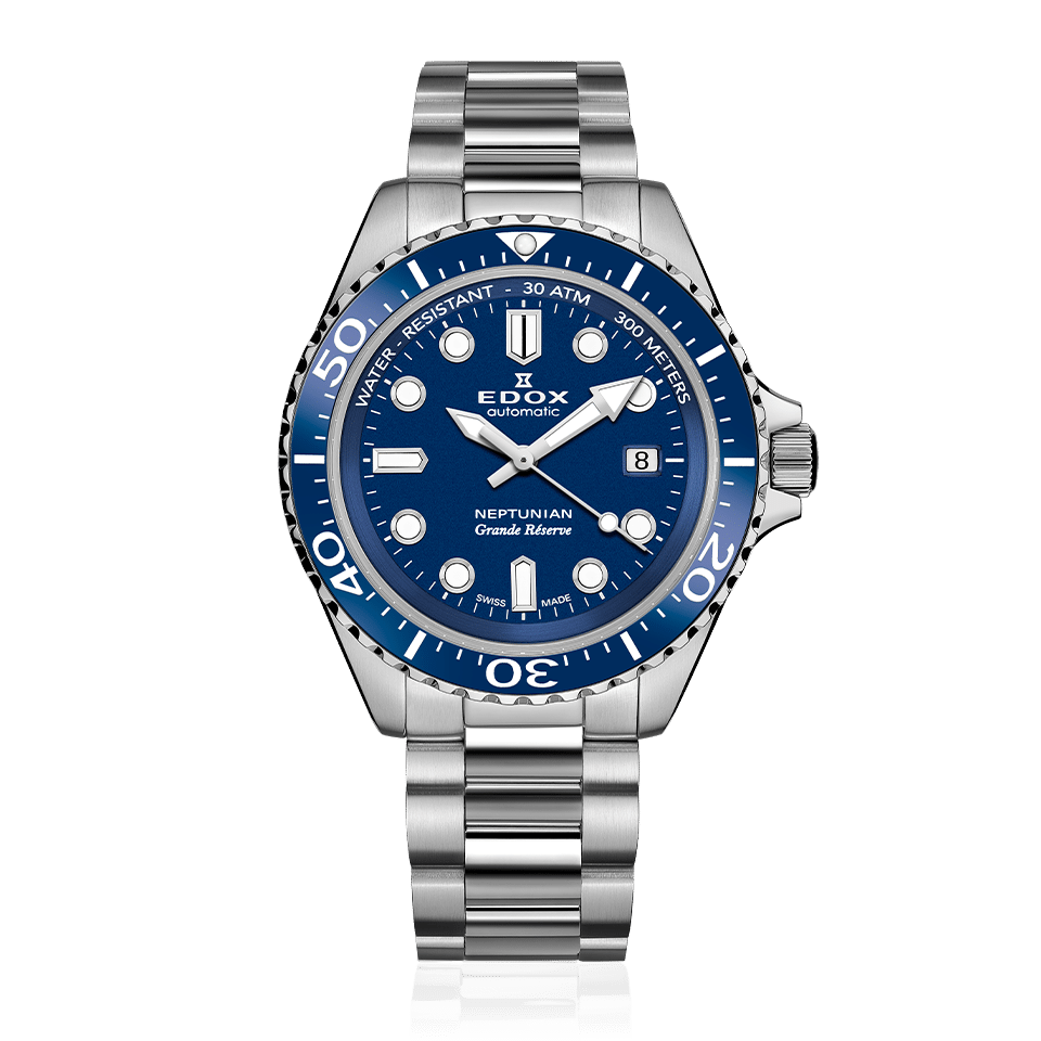 EDOX SWISS MADE 80801-3BUM-BUIN NEPTUNIAN GRANDE RÉSERVE DATE AUTOMATIC