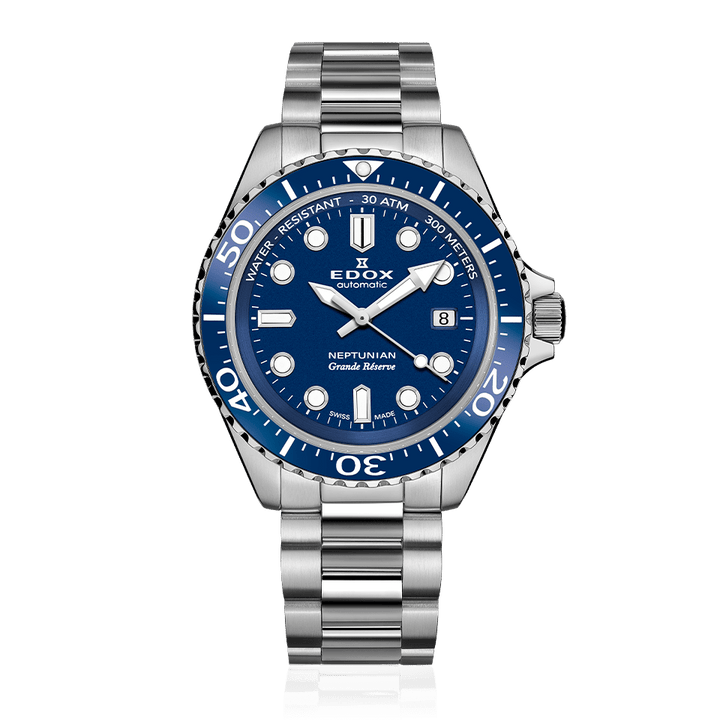 EDOX SWISS MADE 80801-3BUM-BUIN NEPTUNIAN GRANDE RÉSERVE DATE AUTOMATIC
