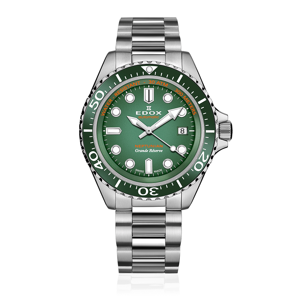 EDOX SWISS MADE 80801-3VM-VDN NEPTUNIAN GRANDE RÉSERVE DATE AUTOMATIC
