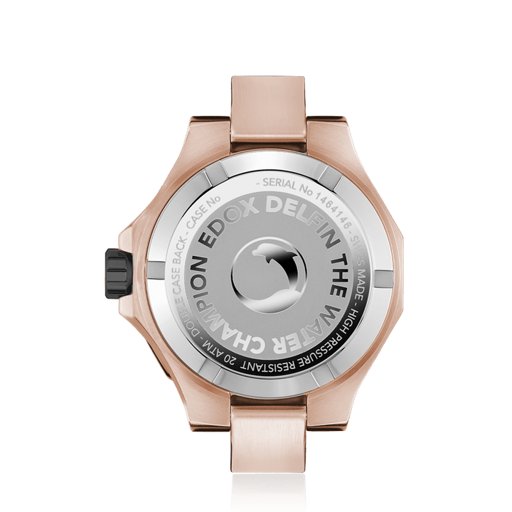 EDOX Delfin The Original Day-Date Automatic 88008-37RGCA-GIR caseback
