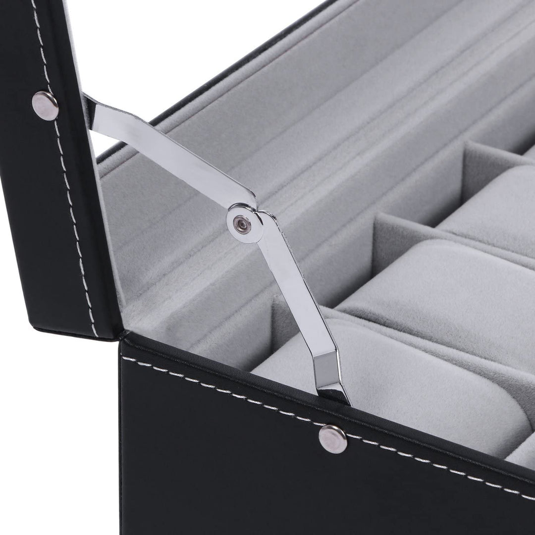 Black Leather Box For 20 watch