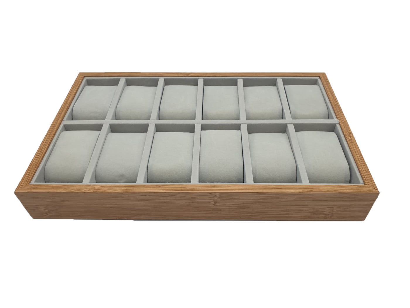 Brown Wood tray For 12 watch
